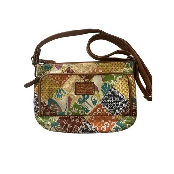 Fossil Women's Multicolor Patchwork Adjustable Strap Crossbody Bag - Picture 1 of 10